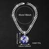 European and American new products drop oil hip-hop planet earth pendant Cuban necklace men's personality environmentally friendly alloy jewelry