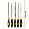 5/6/10Pcs Needle File Set - High-Carbon Steel Files with Non-Slip Ergonomic Handles for Precise Filing on Wood, Plastic, Model