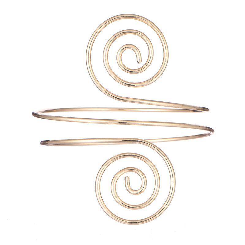 Baroque Retro Note Multi Layer Bracelet, Metal Open Cuff Arm Ring