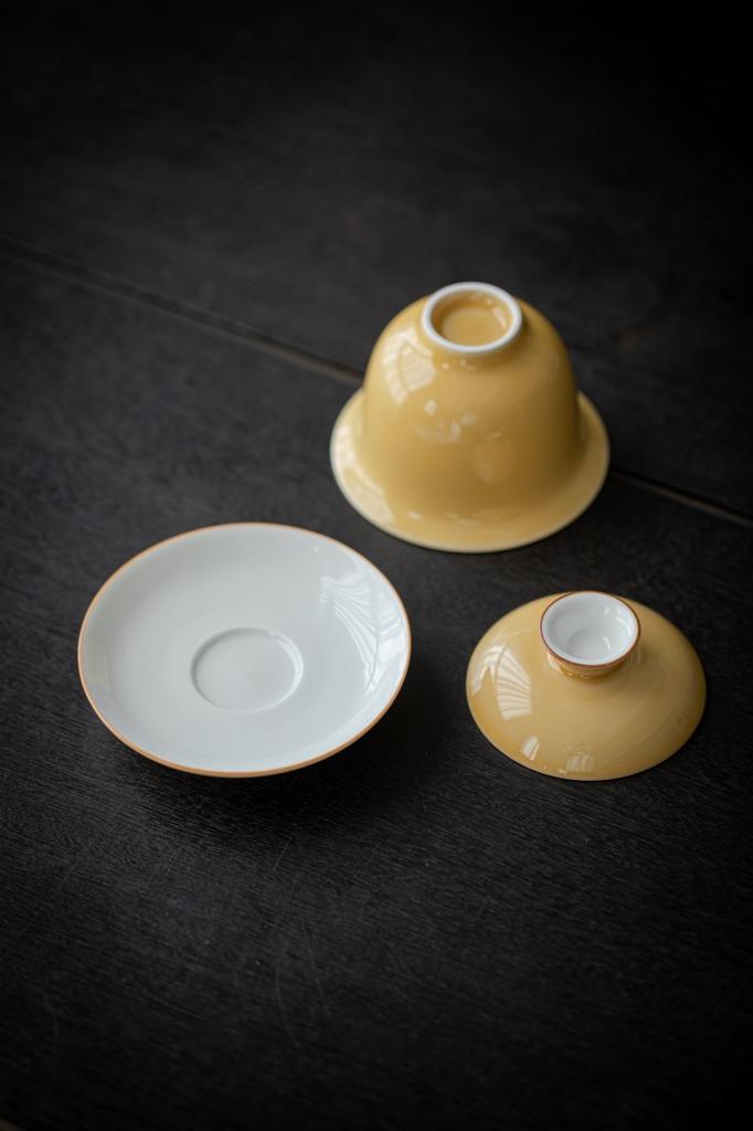 Ceramic Teacup White Porcelain Tea Tureen Handmade Solid Bowl Chinese Kung Fu Gongfu Gaiwan Retro Teaware Drinkware Tea Ceremony