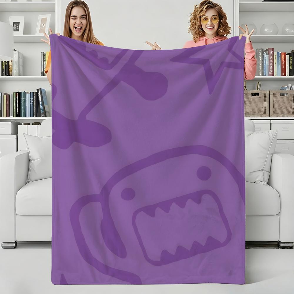 Character D-Domo-kuns Throw Flannel Blanket Perfect for Sofa Office Bed Travel Sleep Read Relax Camping four season use