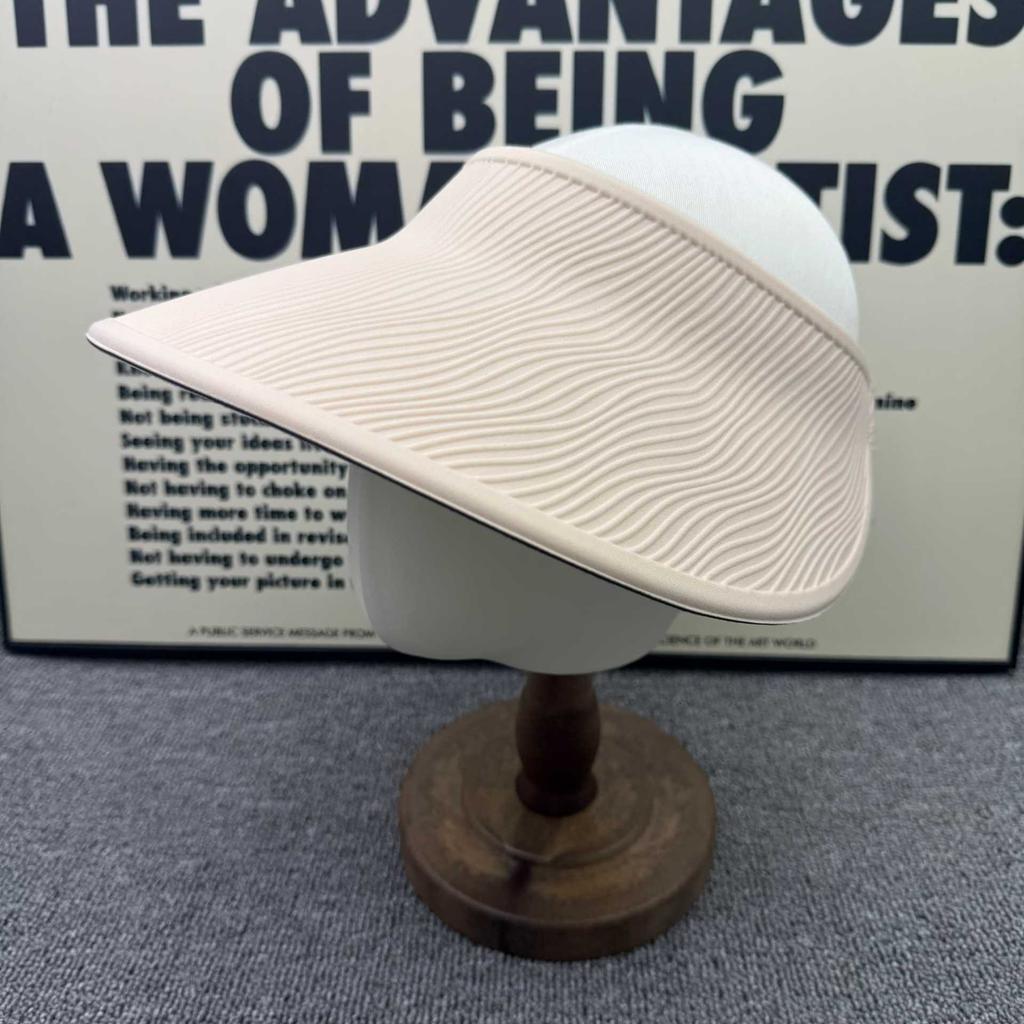 Big eaves seamless empty top hat women's summer UV protection sun hat outdoor sun protection hat cycling without head sun hat