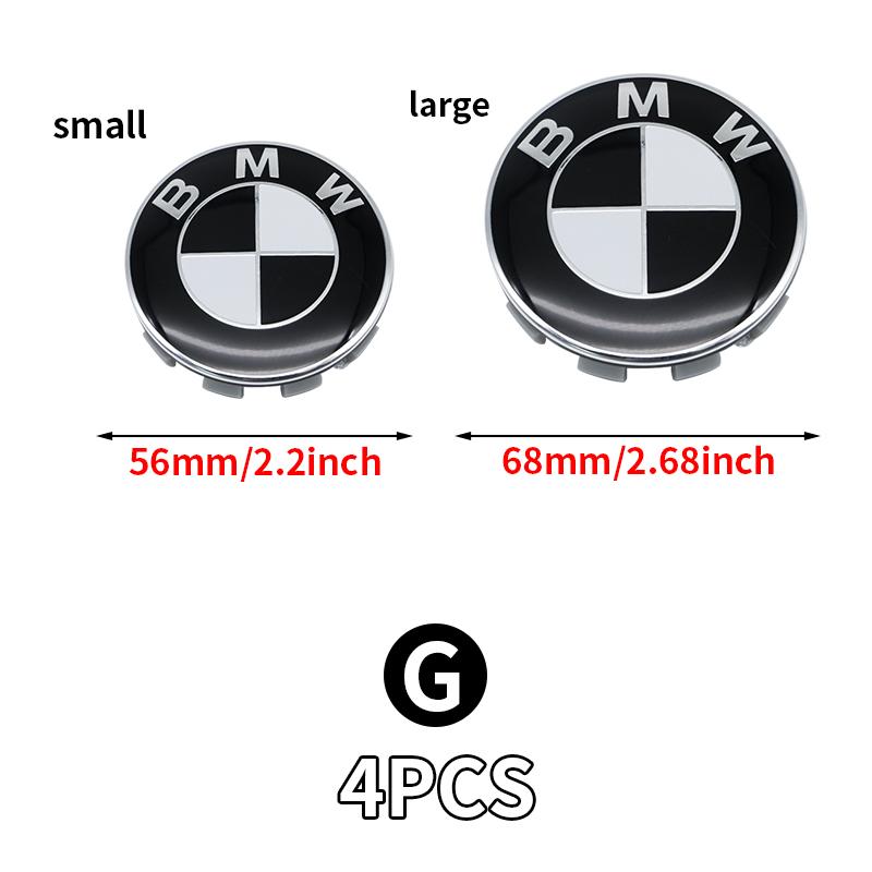 4 Stück 56mm 68mm Felgendeckel für BMW 50. Jubiläum M Power Karbonfaser Felgennabe Emblem Abzeichen E46 E90 F10 F30 G20 X5