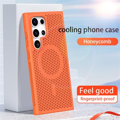 Magnetic For Heat Dissipation Phone Case For Samsung S24 S23 Ultra S22 Plus FE Luxury Shockproof Protection Back Cover