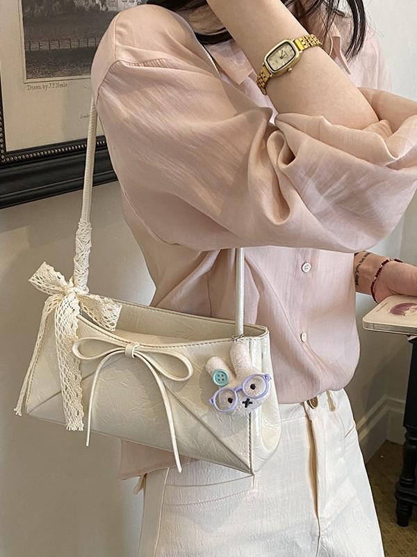 2026 Korean-Style Single Shoulder Handbag with Butterfly Knot - Versatile and Fashionable Women's Bag