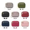 Genuine Leather Mini Zipper Coin Purse Keychain Wallet for Women