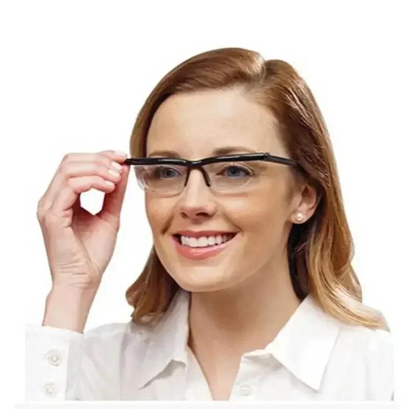 Kurzsichtigkeit Alterssichtigkeit Brille Einstellbare Stärke Universelle Brennweite Korrektur Trendiges Modedesign für Frauen Männer
