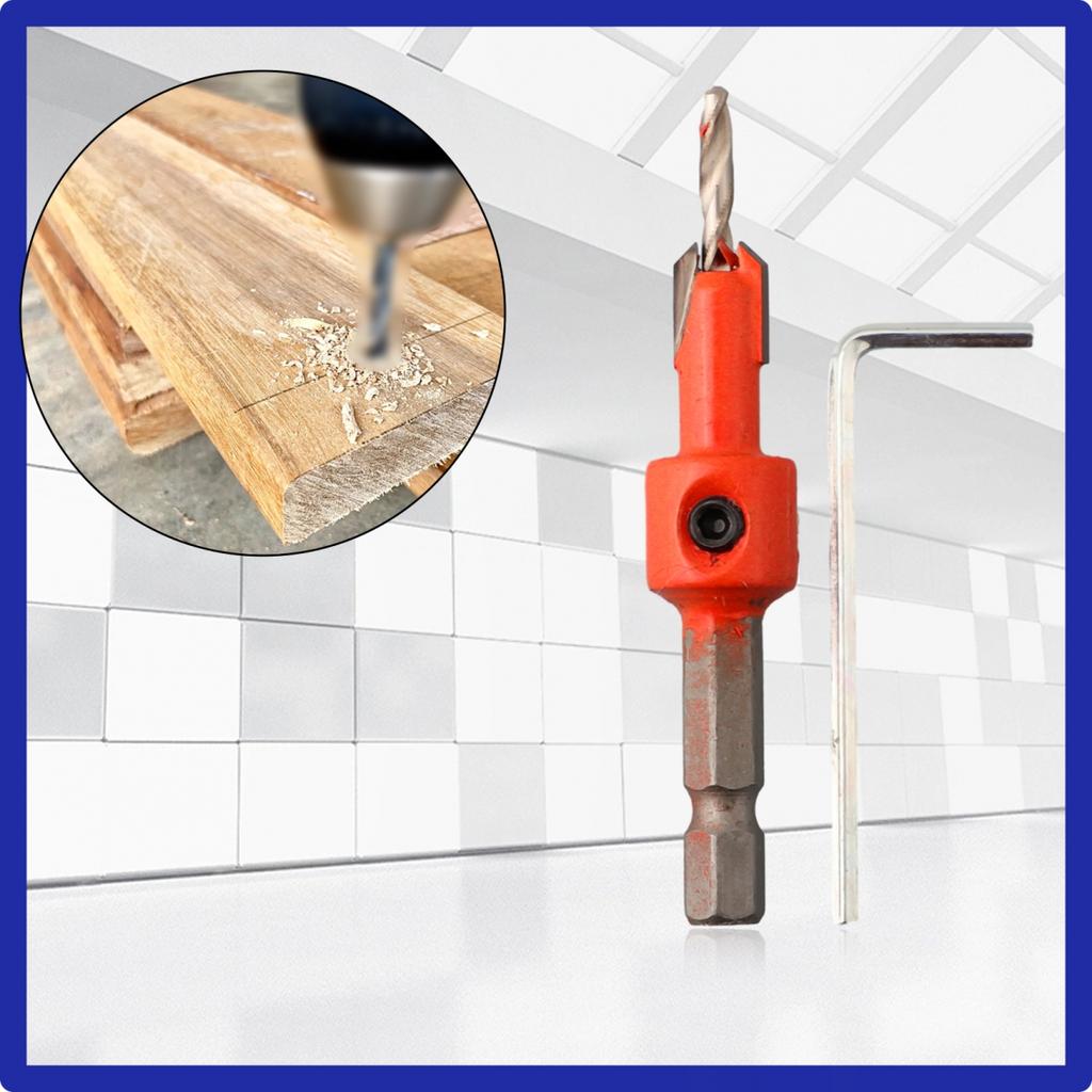 Woodworking Countersink Drill Bit Set with Hex Shank for Screw Installation