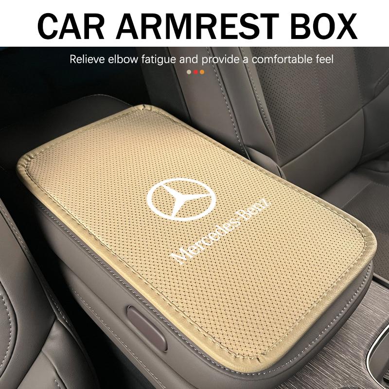 Car Armrest Box Pad Center Console Protector Heightening Mat For Mercedes Benz AMG A C E S G Class W201 W210 W108 W204 W205 W203 JS1
