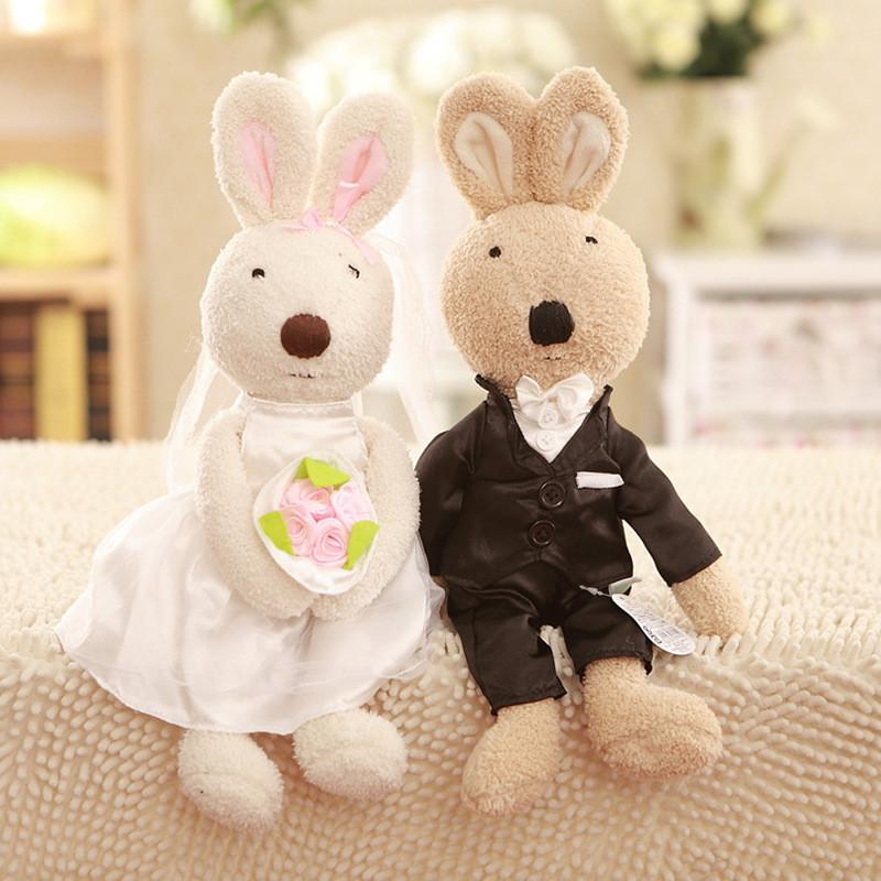 Soft And Cuddly Sg811 Wedding Rabbit Stuffed Animal Dolls For Bridal Events