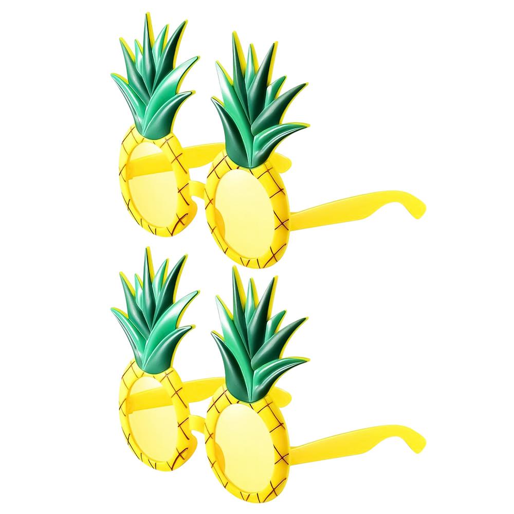 Hawaiian Sunglasses 2 Pairs Fruit Shape Sunglasses Hawaiian Tropical Pineapple Eyewear Parties Favors Booth Props For Pool Beach