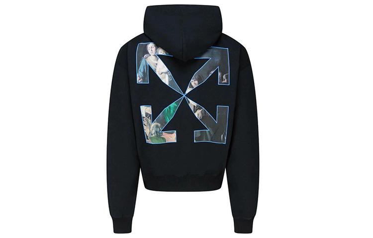 OFF WHITE Sweatshirt Locker geschnitten Herren Schwarz OMBB037E20FLE0031010