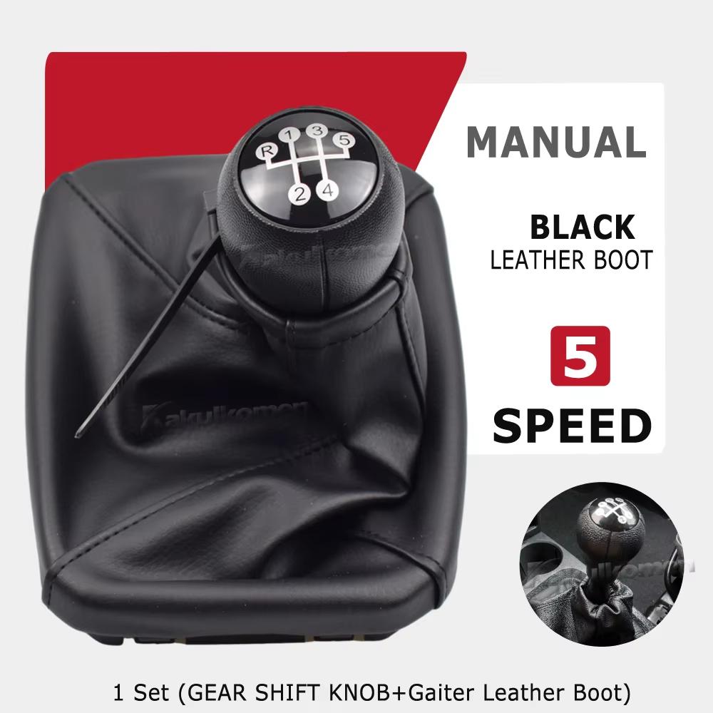 Car 5 Speed Gear Stick Shift Lever Knob With Leather Boot For Opel Vauxhall MERIVA A 2003 2004 2005 2007 2008 2009 2010