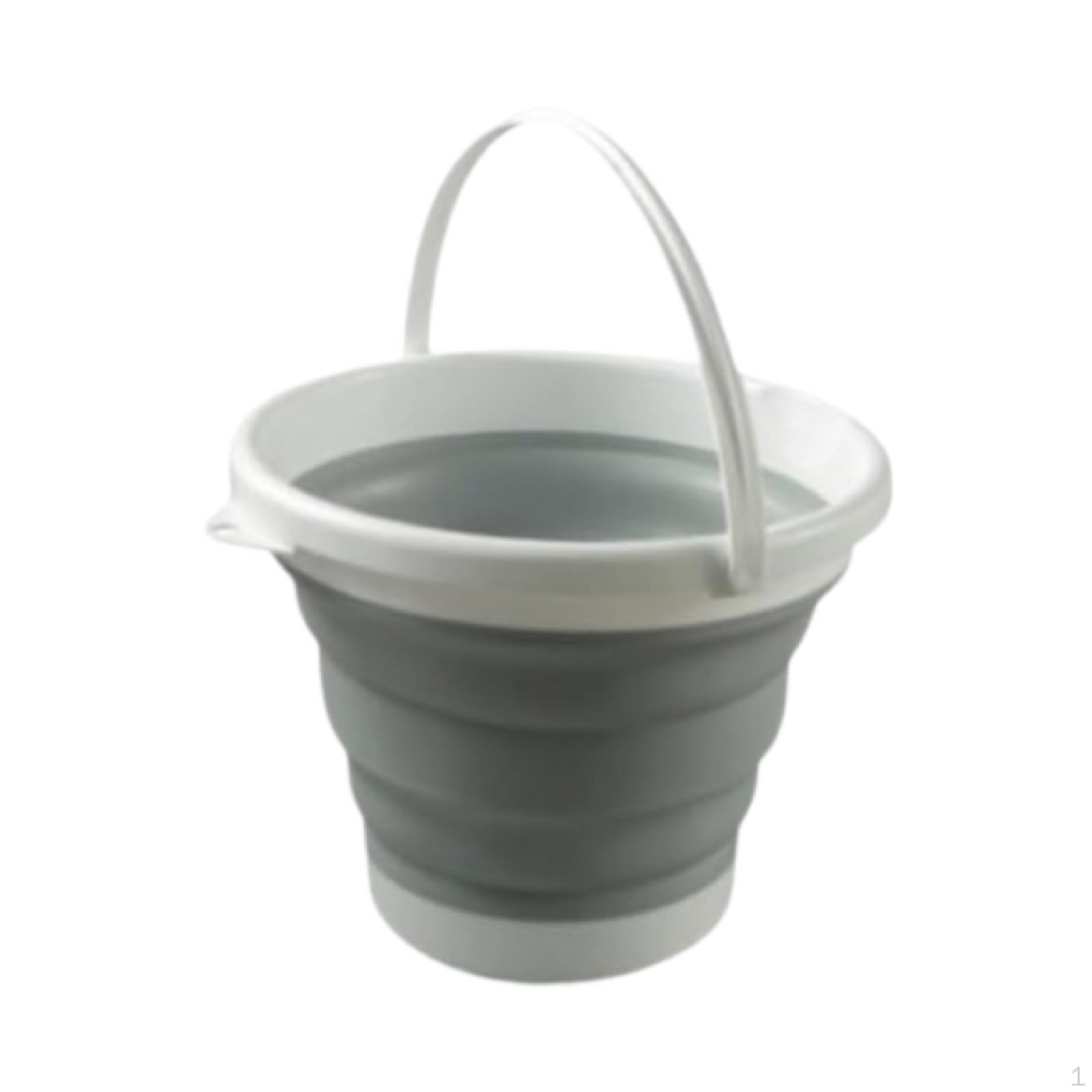 

Складное ведро для уборки, складная легкая швабра для мытья автомобиля White Gray