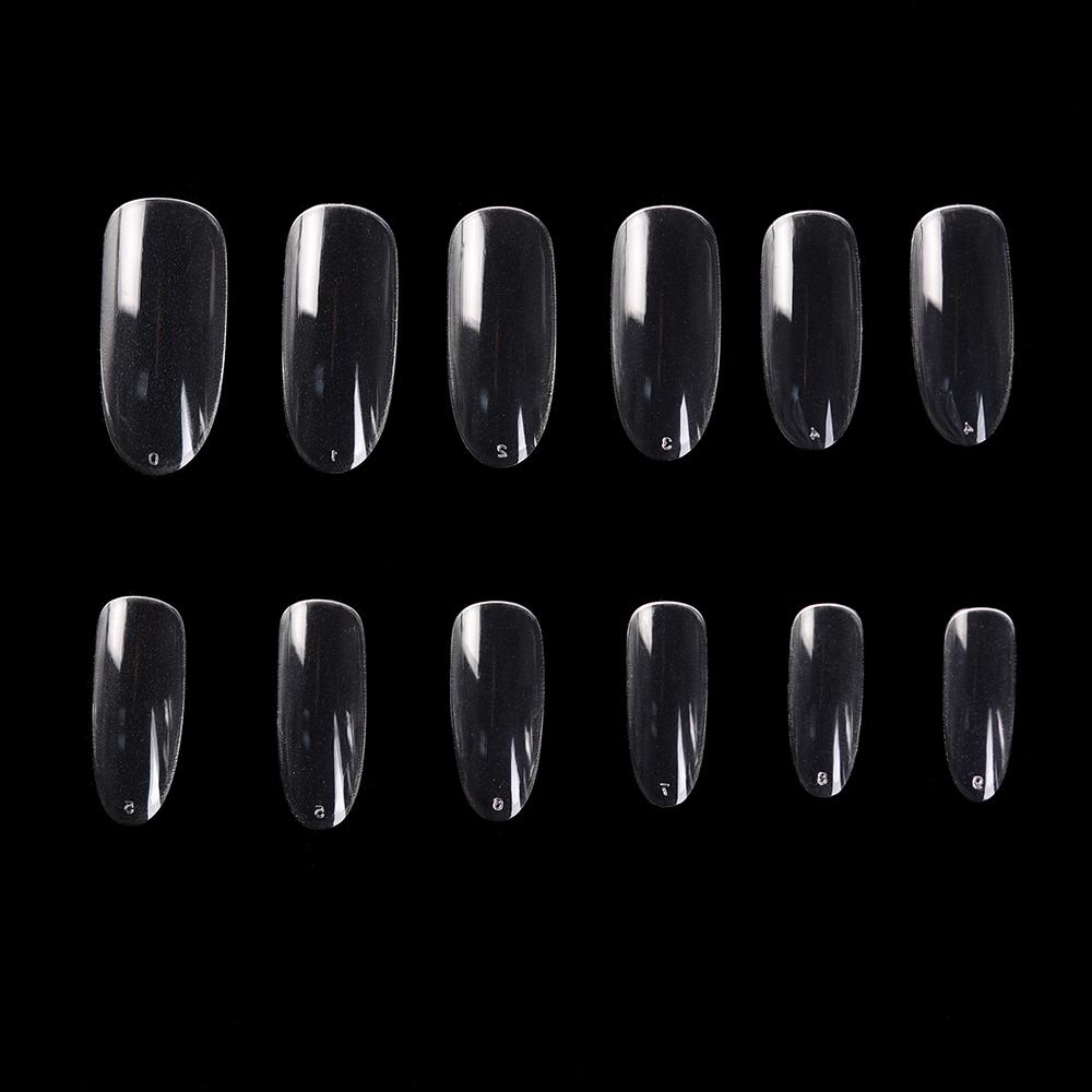 kads 600 ks Dlhé Oválne Bez Zlomu Plné Krytie Tipy na Umelé Nechty Biela Prírodná Priehľadná 12 Veľkostí Nail Art Manikúra Nástroje na Umelé Nechty