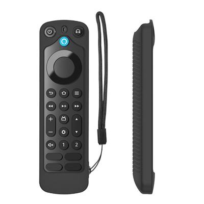 Housse en Silicone pour Télécommande avec Lanière Étui Housse de Télécommande Tout Compris pour Télécommande Vocale Pro Amazon Alexa pour Fire TV