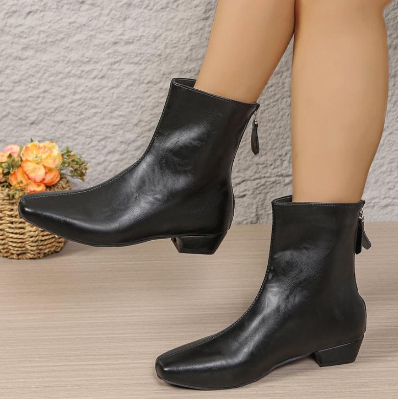 Autumn Vintage Slimming Women Ankle Boots Ladies Concise Low Heel Short Botas Zapatos De Mujerr Gothic Boot Botines Para Mujeres