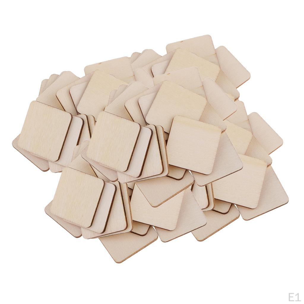 100 Pieces Unfinished Wood Blank
