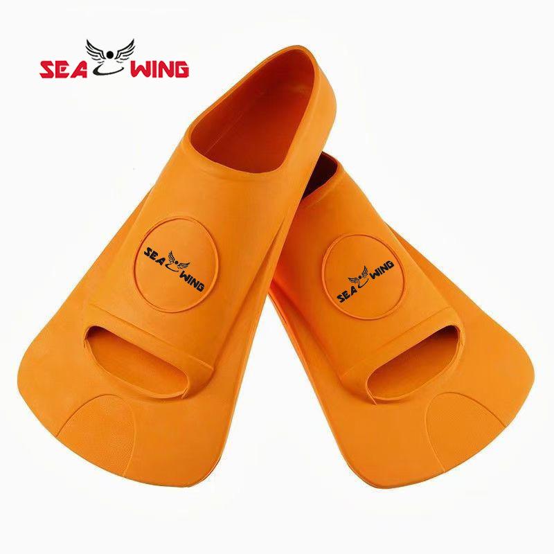 Unisex Silicone Short Swim Fins for Freestyle and Breaststroke - Professional Diving Training for Adults and Kids