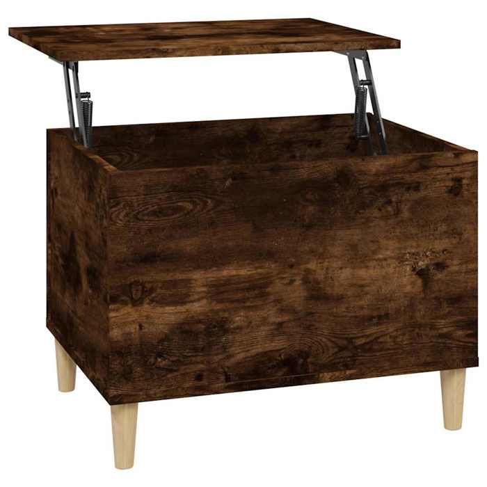 819569 vidaXL Table basse Chêne fumé 60x44,5x45 cm Bois d'ingénierie