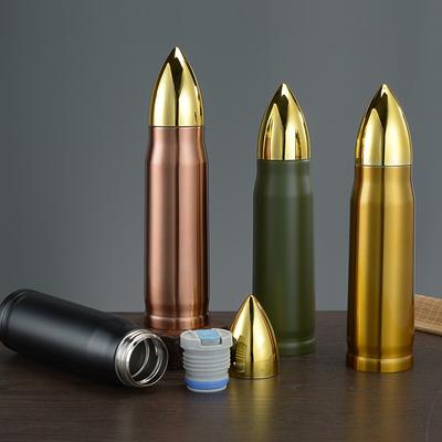 500/ml Bullet Shape Thermal Water Bottle Large Capacity Stainless Steel Water Bottle Portable Vacuum Flasks Thermos Cup