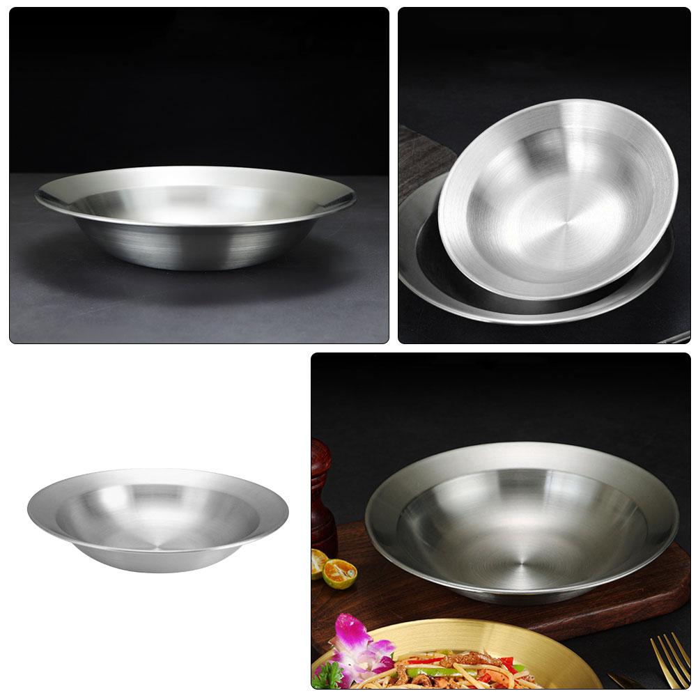 Salad Bowls Stainless Steel Kitchen Plate Muffin Soup and Sandwich Food Egg Mixing Basin Lovers