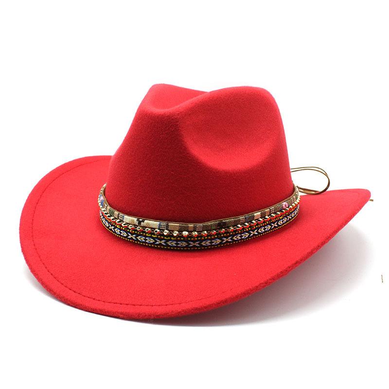 Western Cowboy Jazz Hat Season British Retro Top Hat Wool Hat