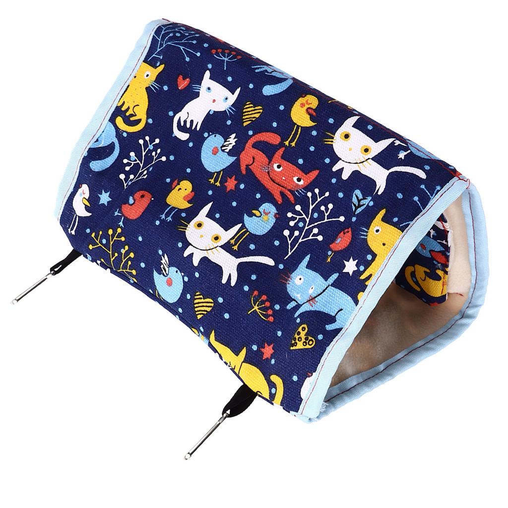 Warm Bird Nest Soft Thickened Foldable Bird Hanging Bed Toy with Hook for Parrots Parakeets