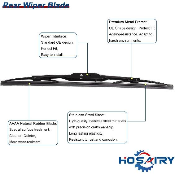 Rear Wiper Arm Blade Set For Dodge Grand Caravan 2011-, For Chrysler Town And Country 2011-2016 Rear Windshield Wiper Arm Blade Assembly 68078306AA