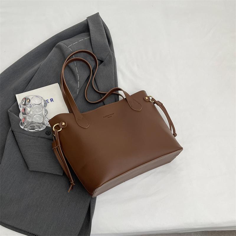 Velkokapacitní taška Dámská taška přes rameno Kožená taška Bucket Bag