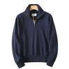 Original Export Surplus Polo Sweatshirt for Men, Autumn and Winter Half-Zip Turn-Down Collar, Heavy Vintage Casual Pure Cotton Long-Sleeve Jacket