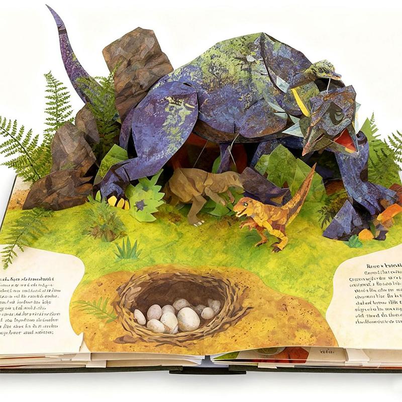 3D Encyclopedia Prehistorica Dinosaurs Marine Organism Folding Pop-Up Book Diverse Dinosaur Species Guide Perfect Gift