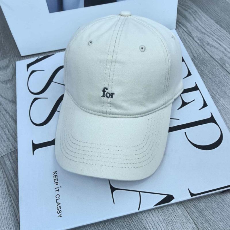 Fashion Hat Simple Letter Embroidery Pink Baseball Cap Female Korean Version Versatile Big Head Circumference Soft Top Hat Wide Brim Peaked Hat Tide