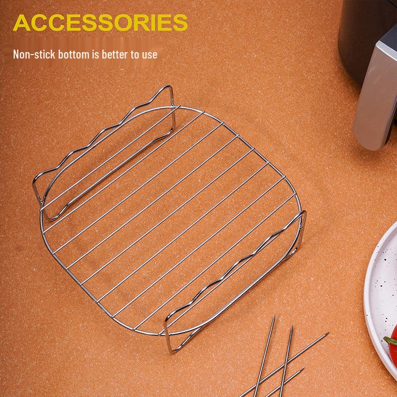 430 Stainless Steel Air Fryer Double Layer Rack - Steaming, Grilling & Toasting