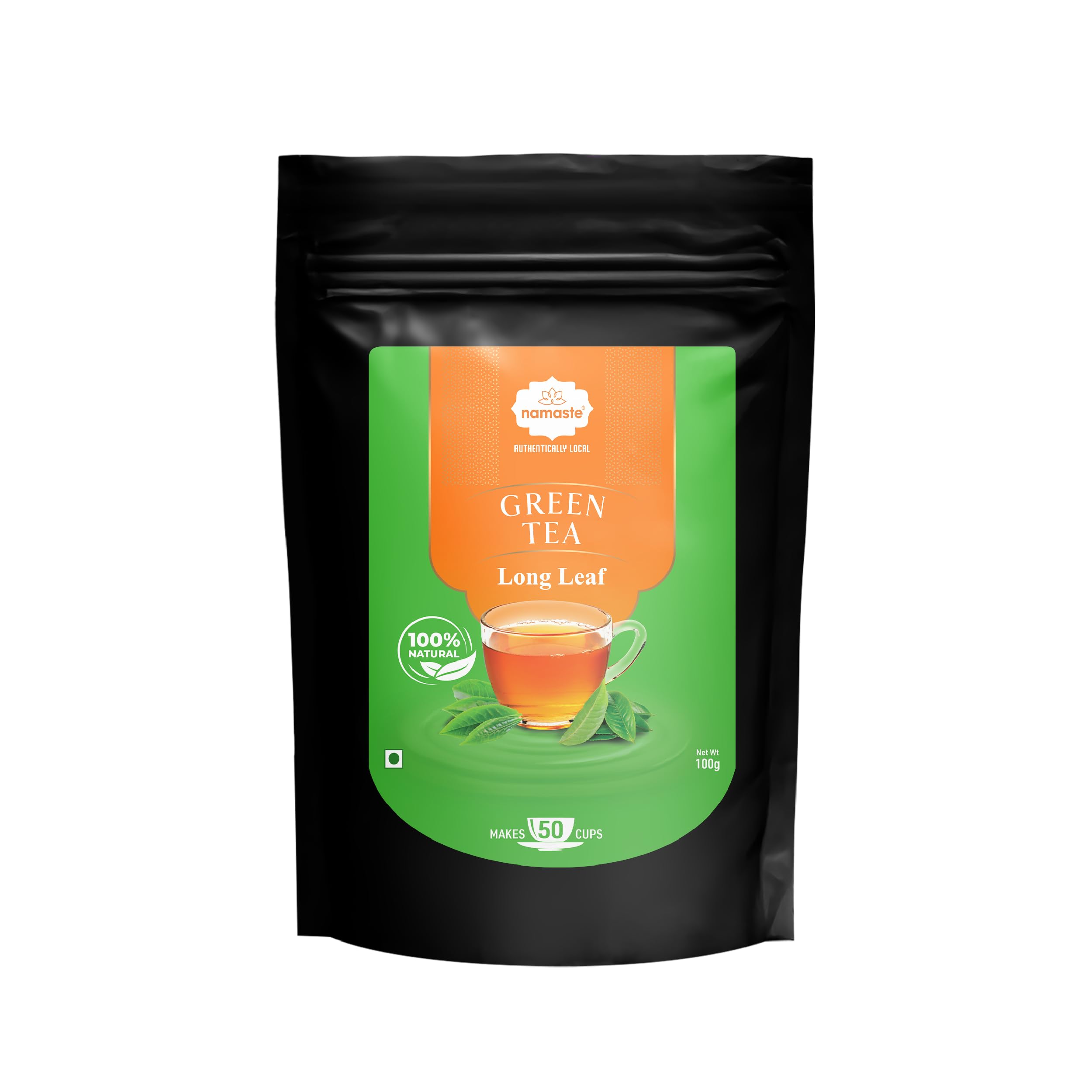 Namaste Chai Natural Herbs Green Tea Long Leaf (100g - Pack of 2) | Gluten & Caffeine Free