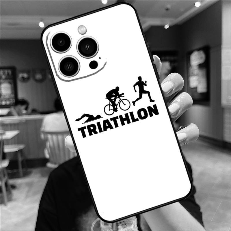 

Triathlon Tri Life Phone Case For iPhone 11 12 13 14 16 15 Pro Max Mini XS X XR 7 8 Plus Soft Cover Shell iPhone 13