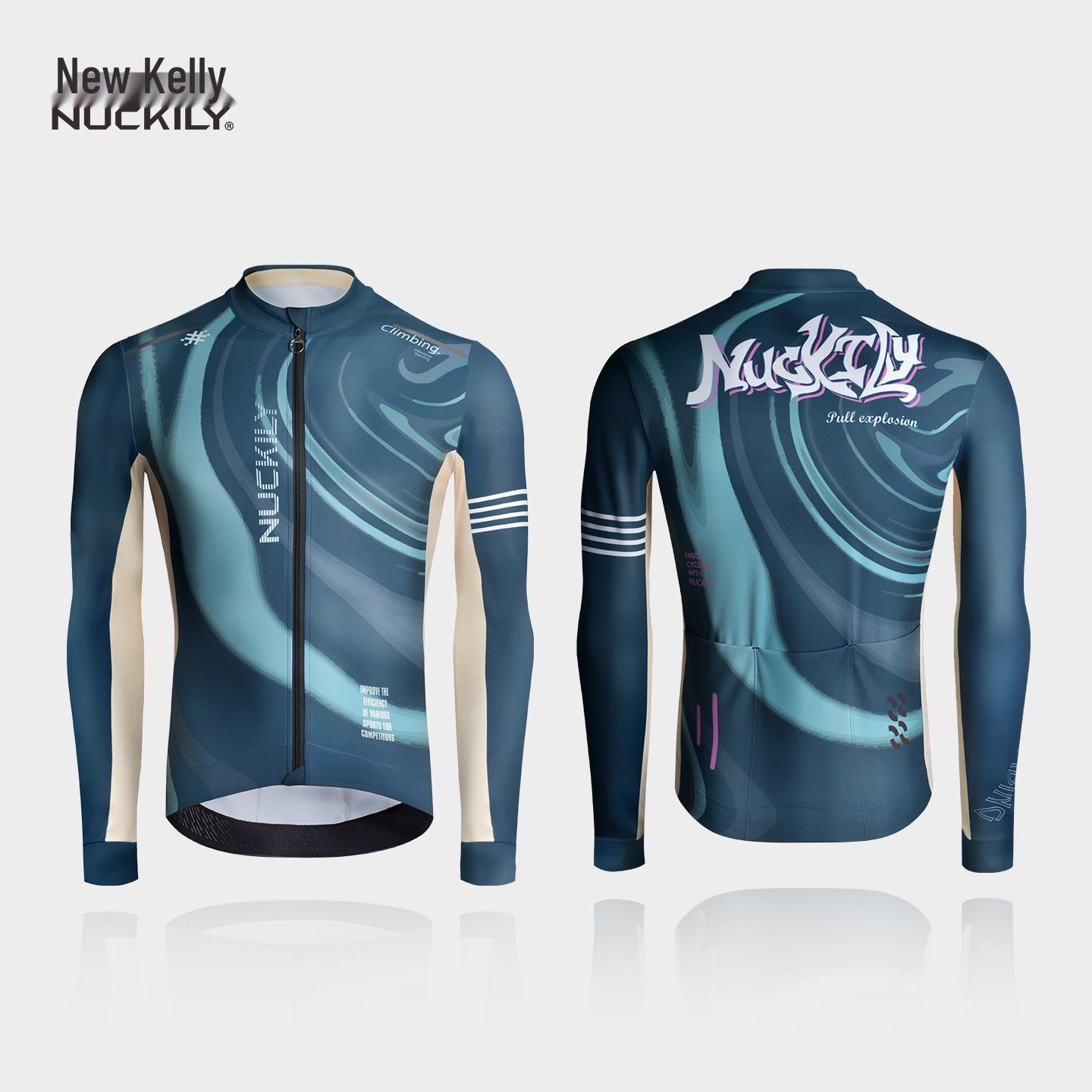 Nuckily Men s Long Sleeve Fleece Cycling Jersey for Autumn/Winter XXXL