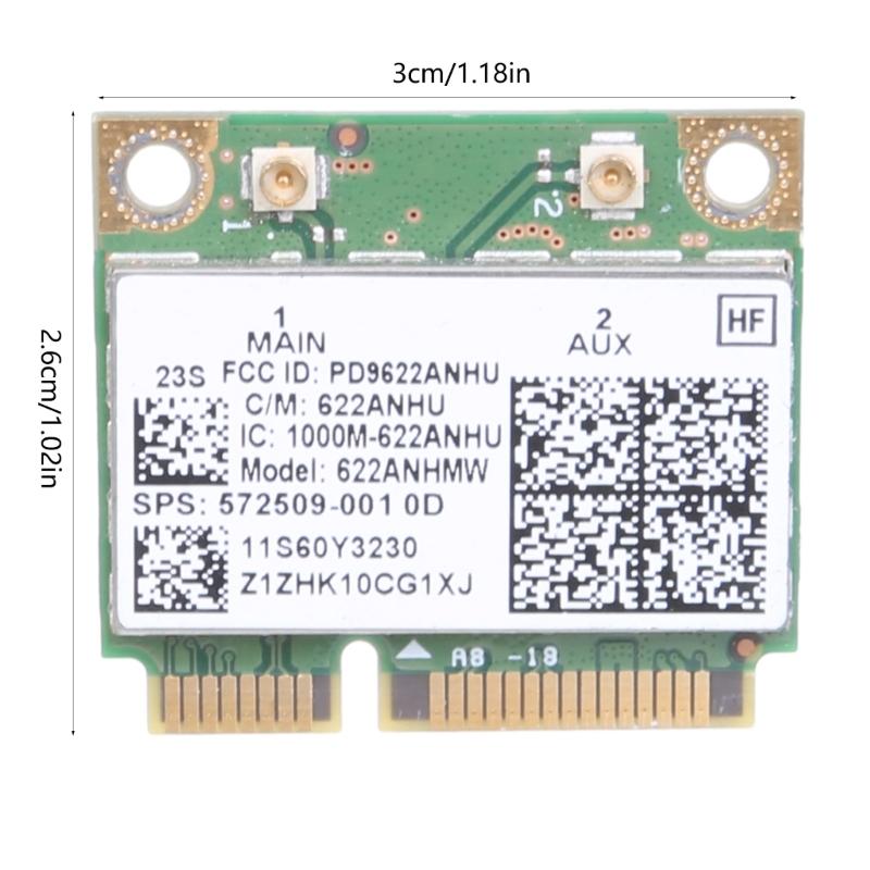 6200 622ANHMW 300Mbps 2.4G/5Ghz WiFi Card MINI PCIE 572509-001 60Y3231 for Thinkpad T410 T410i T510 T510i W510 T410s