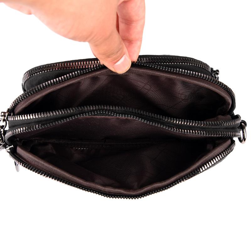New Style of Women's Crossbody Bag Soft Leather Versatile Mother's Mobile Phone Fashionable One-shoulder Round Bag