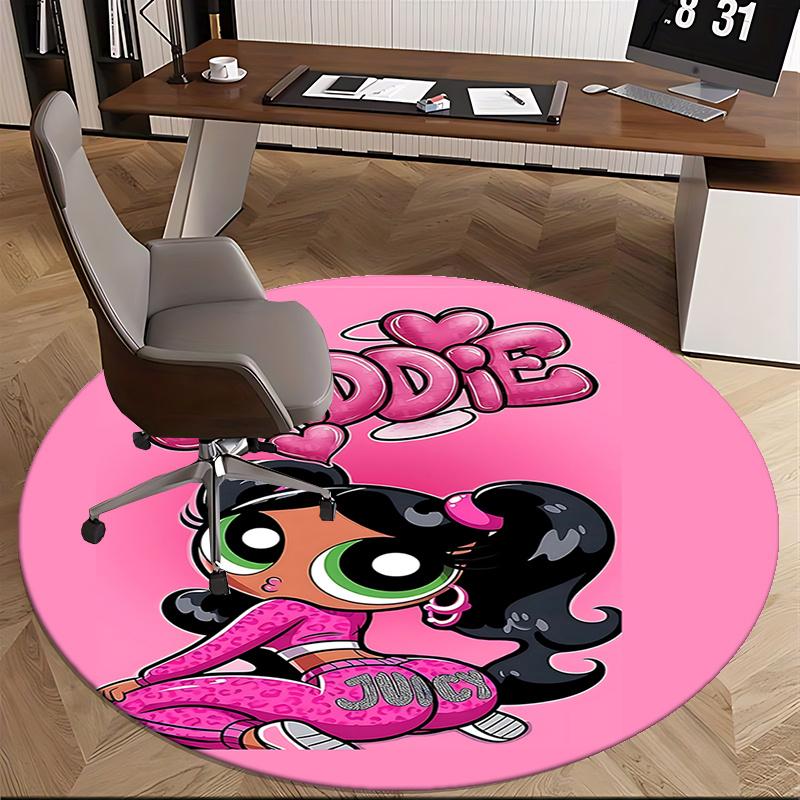 BADDIE Chair Mat - Round Carpet for Home Decor, Office, Bedroom, Living Room, Gift Idea0461b 80cm by 80cm