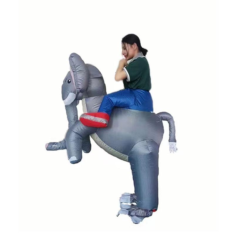 Pink Big Ears Elephant Inflatable Costume, Adult