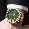 Fashion simple personality alloy strap large dial men's quartz watch, suitable for daily wear, Christmas gifts