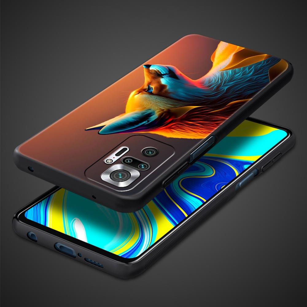 Phone Case Cover for Redmi 14C 10C Note 15 14 13 12 10 11 Pro Plus K40 5G Soft TPU Shockproof Fundas Shell Cute Animal Fox Capas