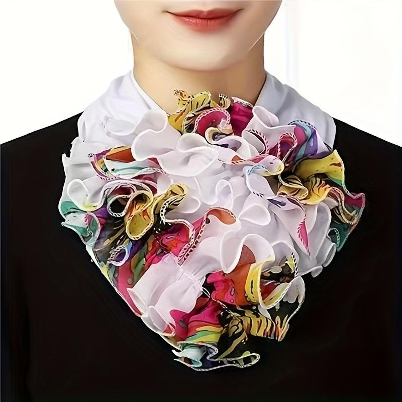 Fashion Multi-color Collar Leggings Elegant Chiffon Fake Collar Scarf Casual Decorative Collar Cover