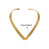 Modern V Neck Collar Jewelry Architectural Styles Stainless Steel Chain For Sensitive Skin