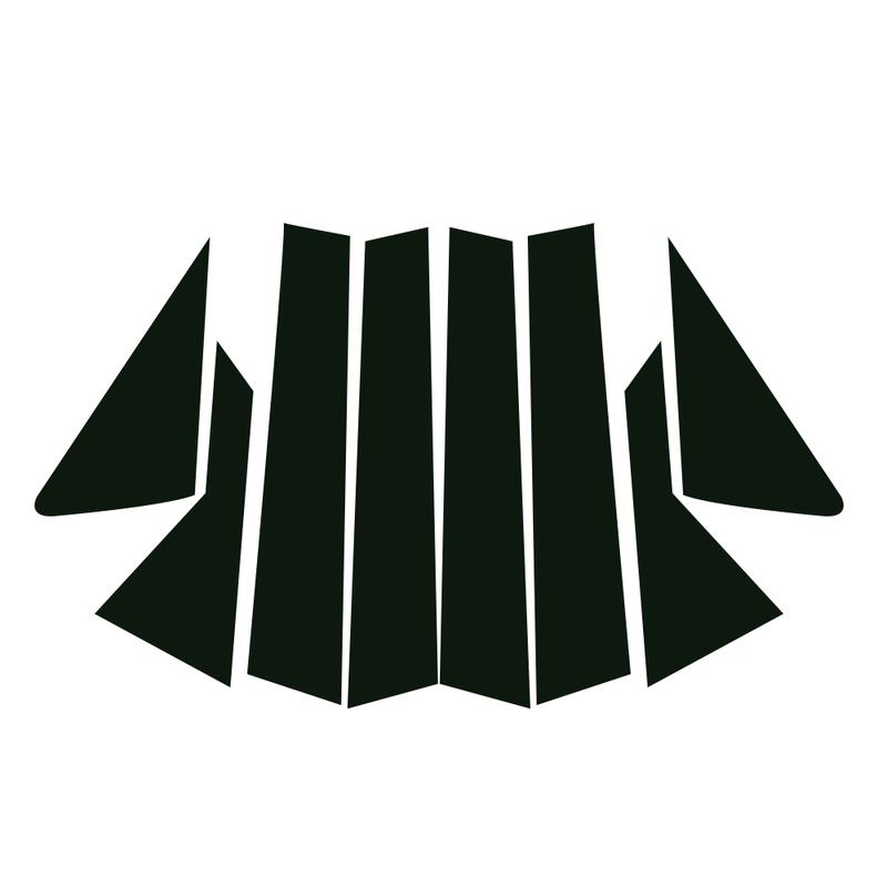 Glossy Black Carbon Fiber Window Door Deal B C Pillar Post Cover Sticker For Hyundai Accent Verna HC 2018-