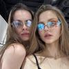 Cool Y2K Women Sunglasses Retro Frameless UV400 Eyeglasses Trendy Future Tech Gafas De Sol