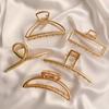 Gold Farbe Hohl Geometrische Haar Clips Metall Haar Klaue Kreuz Haarspange Stirnband Haarnadel Haar Krabbe Frauen Haar Mode Zubehör