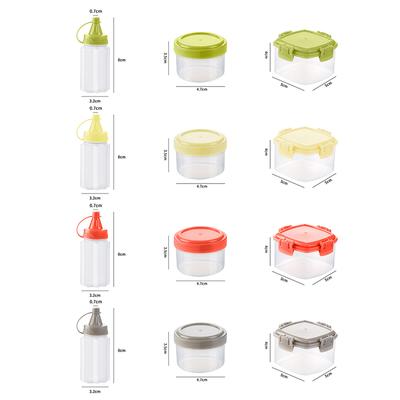 3 Adet Mini Sıkma Şişe Salata Sosu Kapları Açık Barbekü Mutfak Aracı