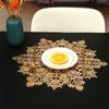 Non slip Placemat Table Mat Decorative Christmas Snowflake PVC Cup Coaster Non slip Hollow out Design for Table Mat